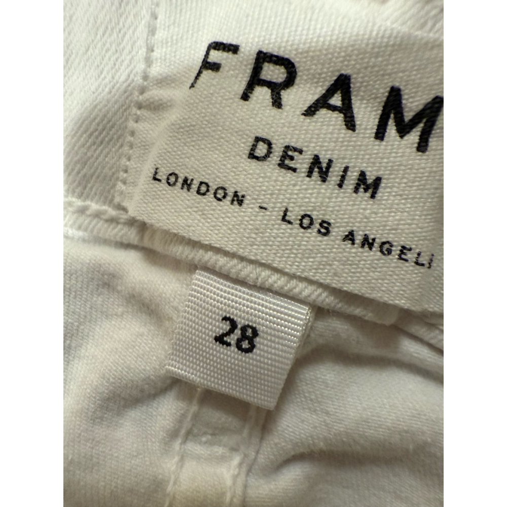 FRAME Women’s Le Skinny de Jeanne Crop Jeans Size 28 White - Picture 10 of 10